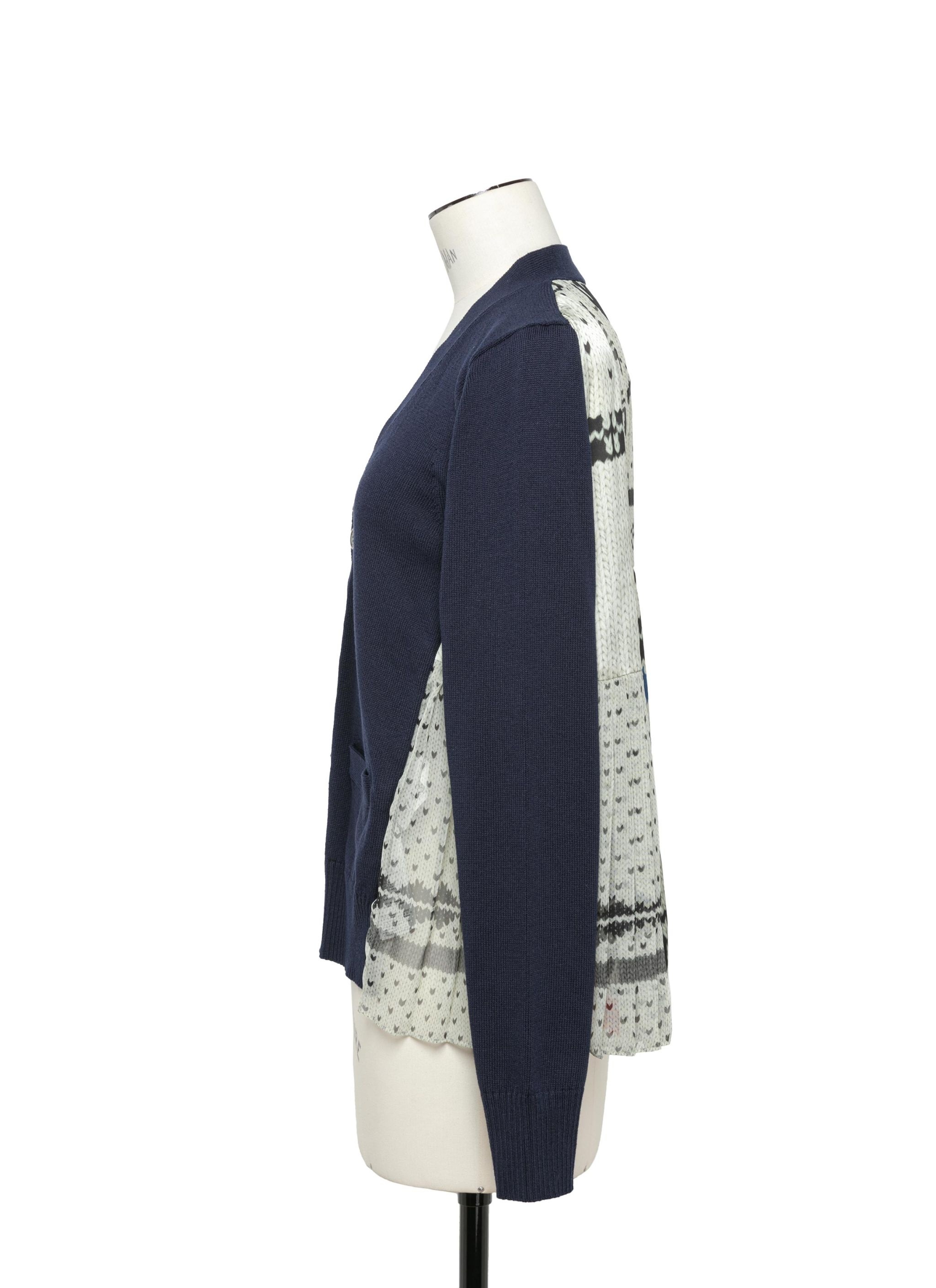 Pattern Knit Print Cardigan - 3