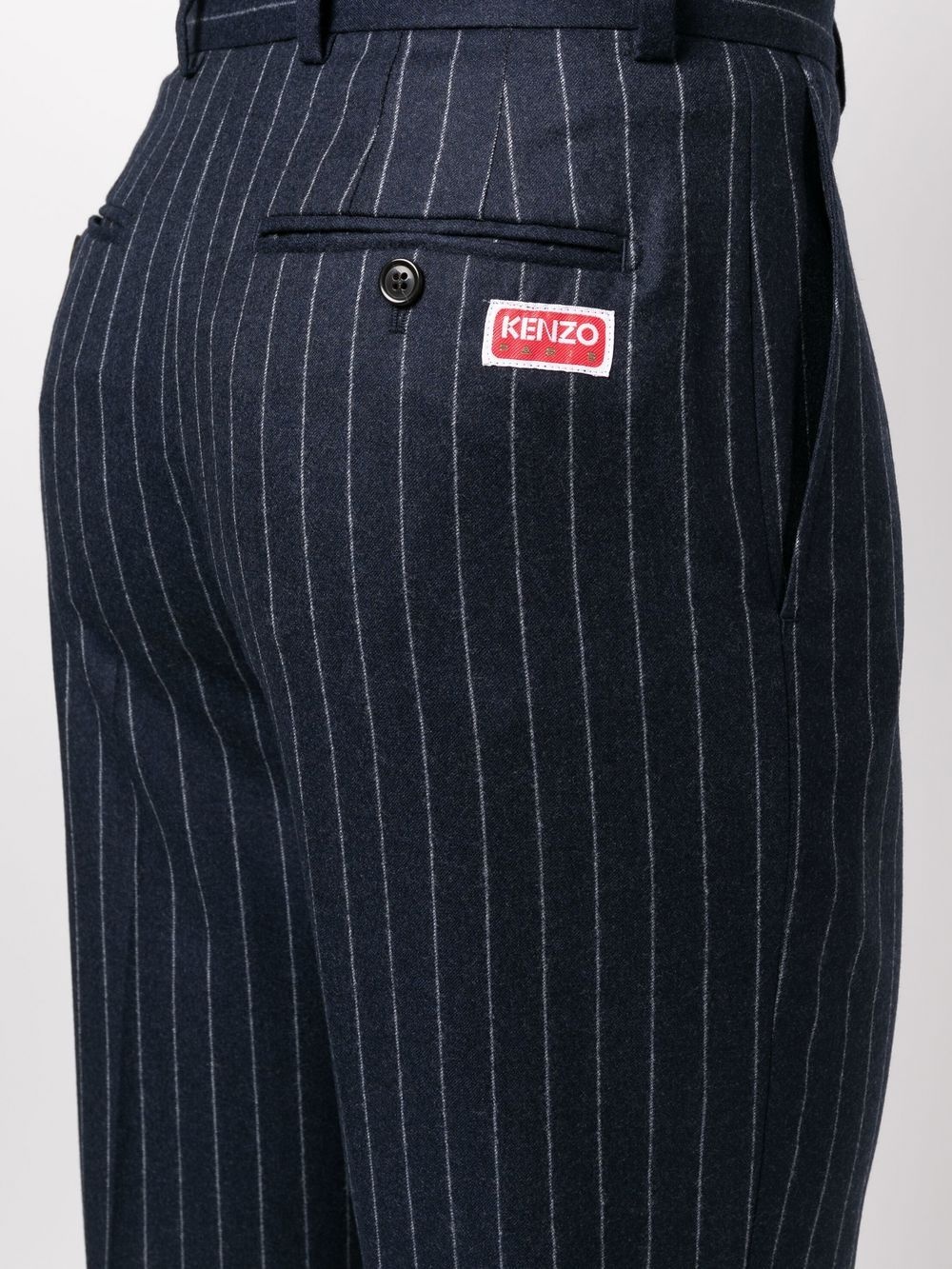 tapered pinstripe-print trousers - 5