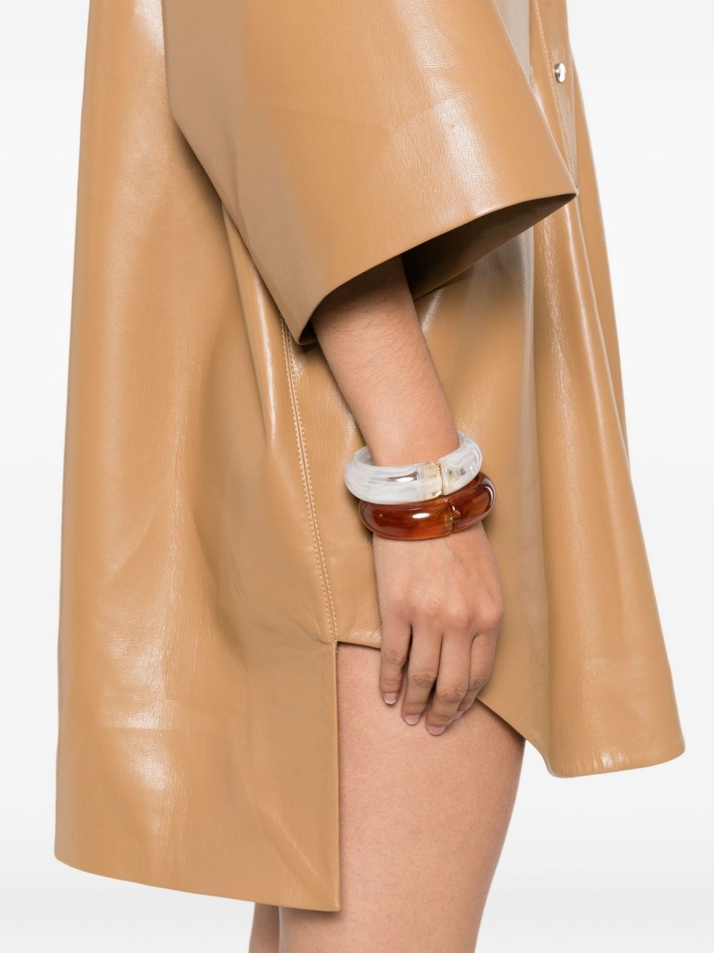 button-front shirt dress - 5