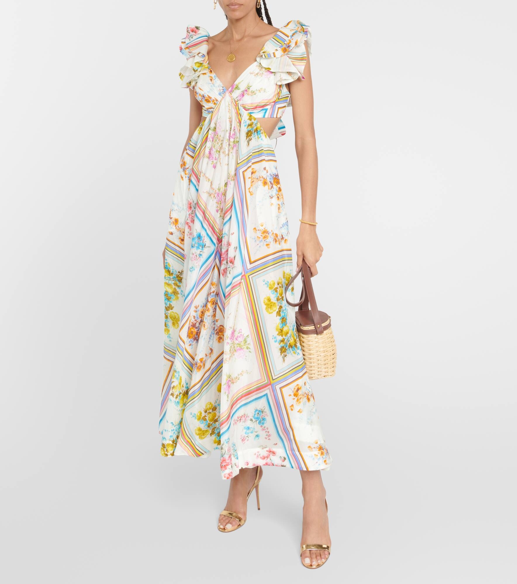 Halcyon floral silk maxi dress - 2