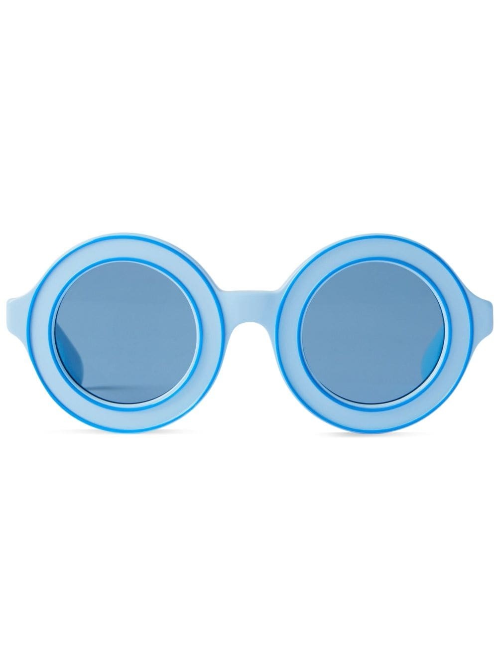 logo-print round-frame sunglasses - 1
