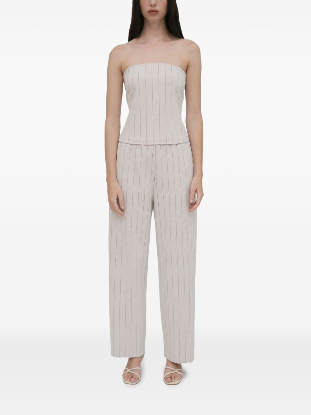 pinstripe bandeau top - 2