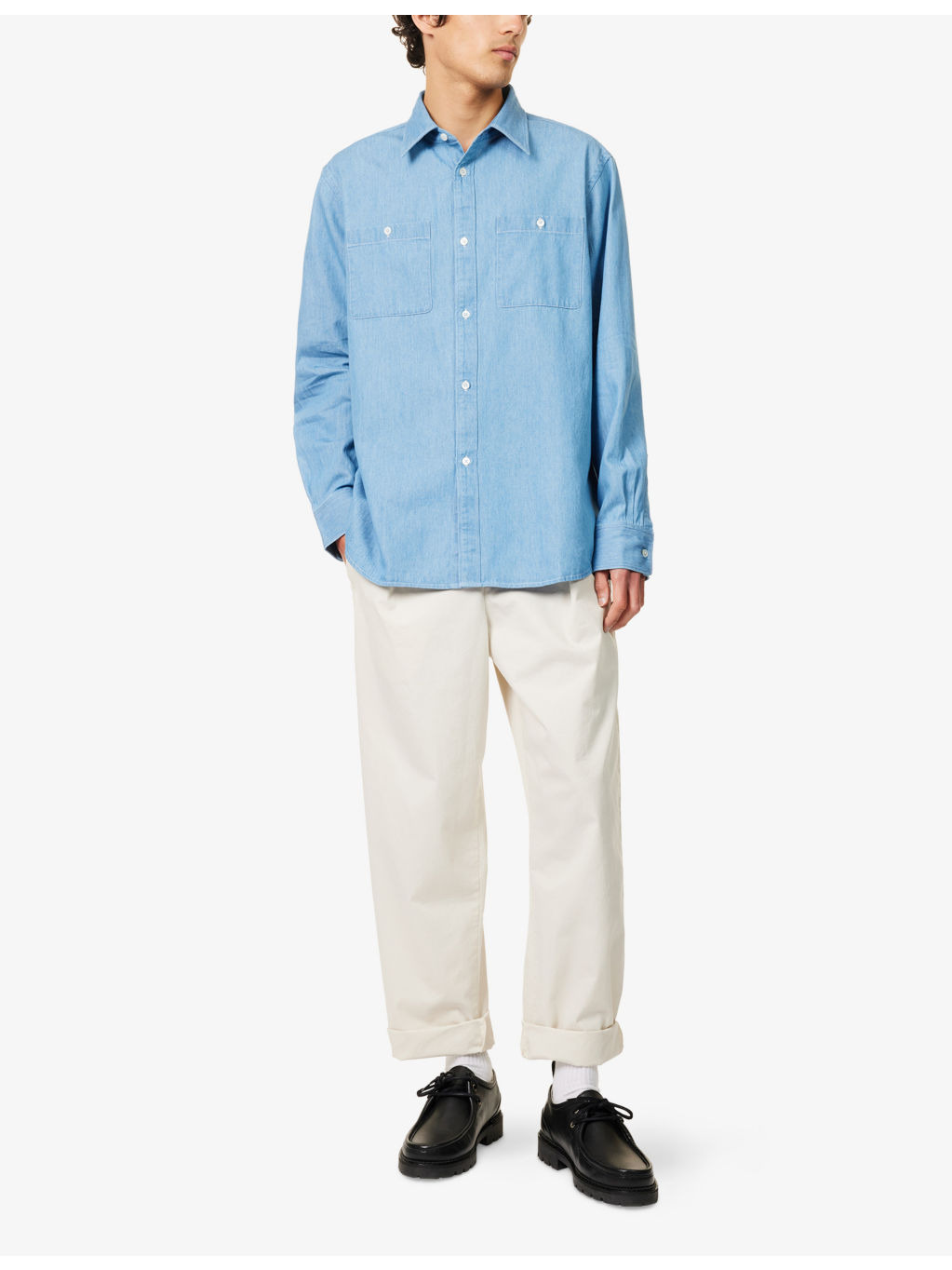 Patch-Pocket Casual-Fit Cotton Shirt - 2