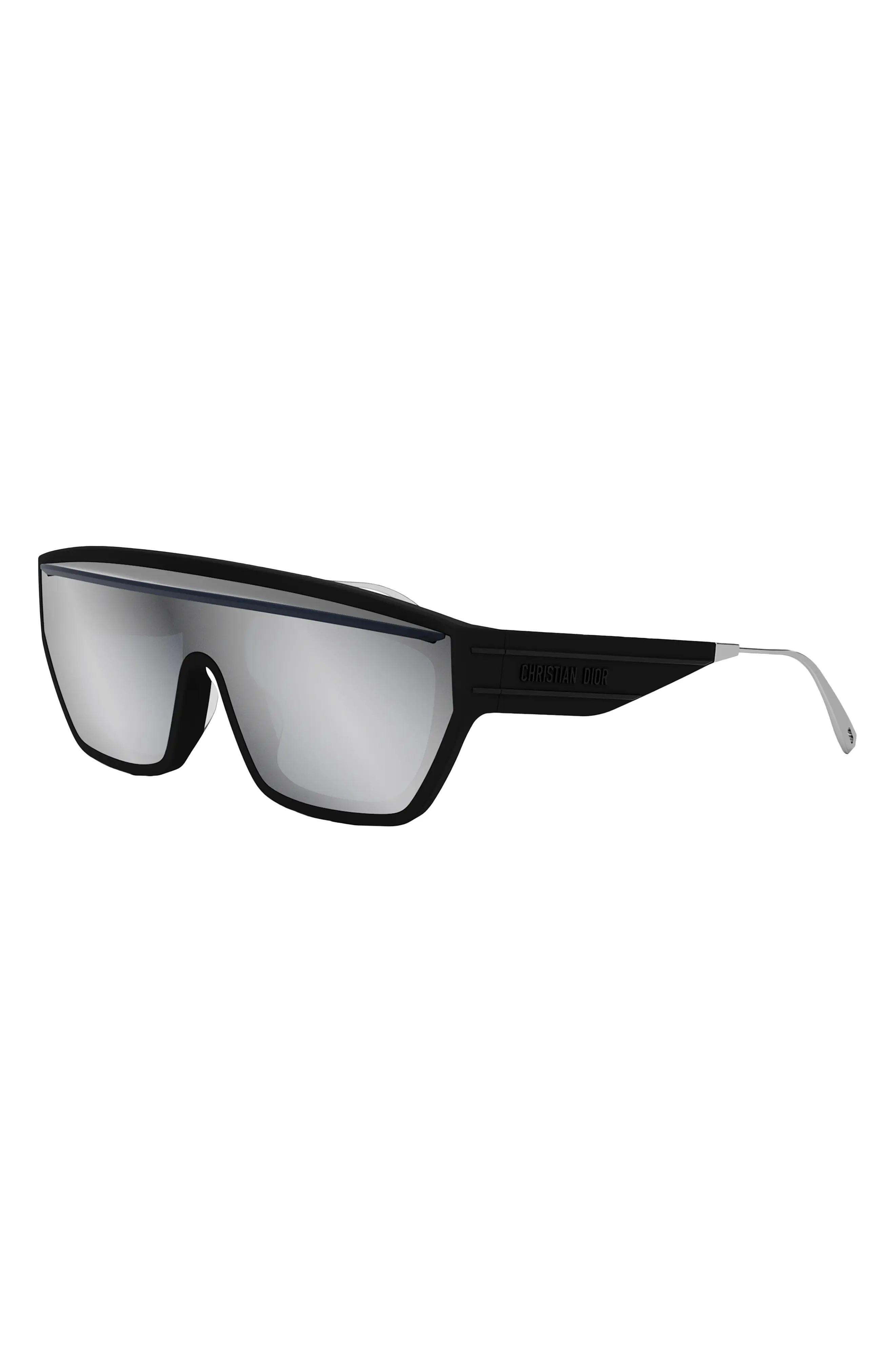 'DiorClub M7U Mask Sunglasses in Matte Black /Smoke Mirror - 2