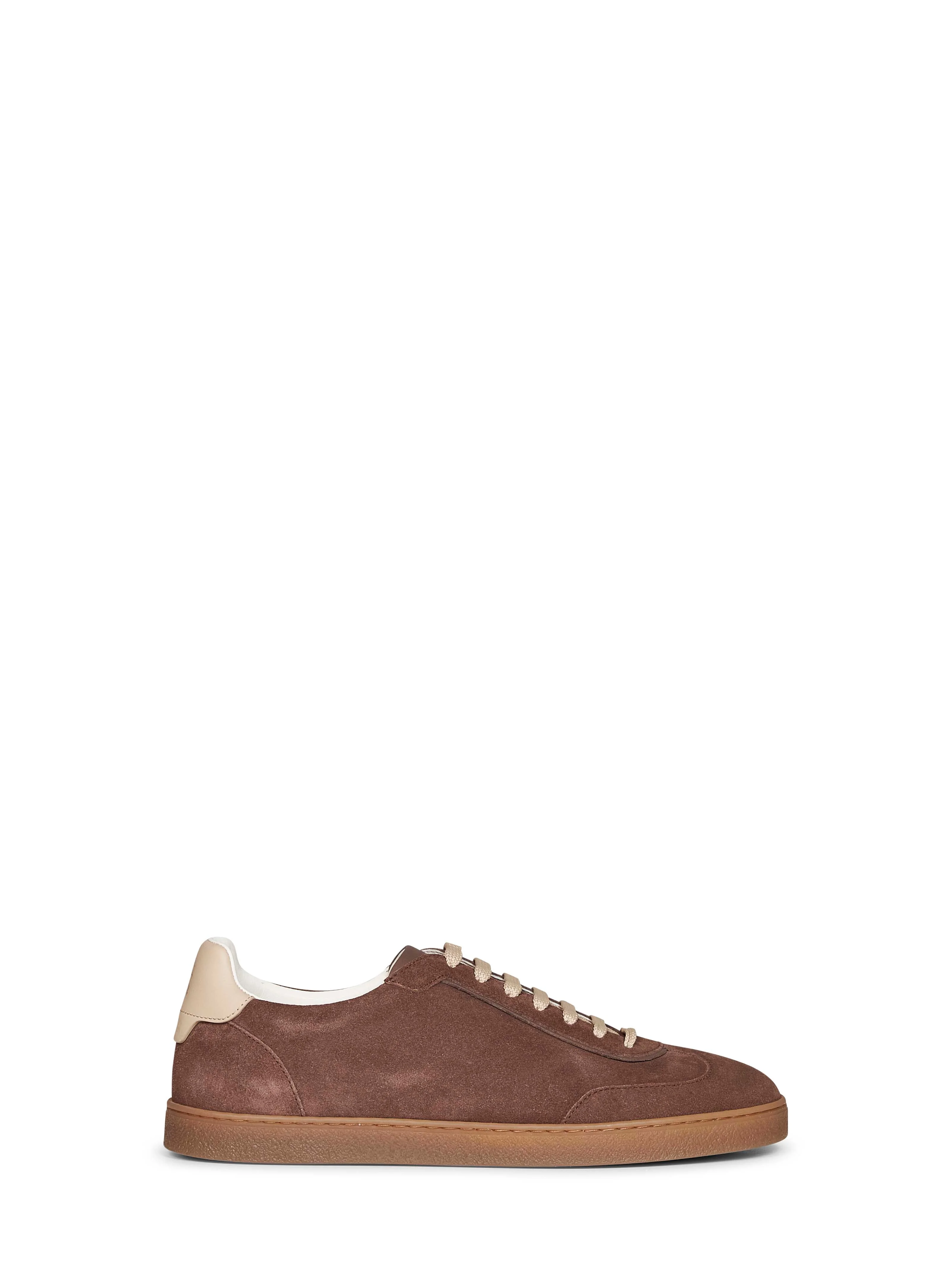 Brunello Cucinelli Men Mud Suede Sneakers - 1