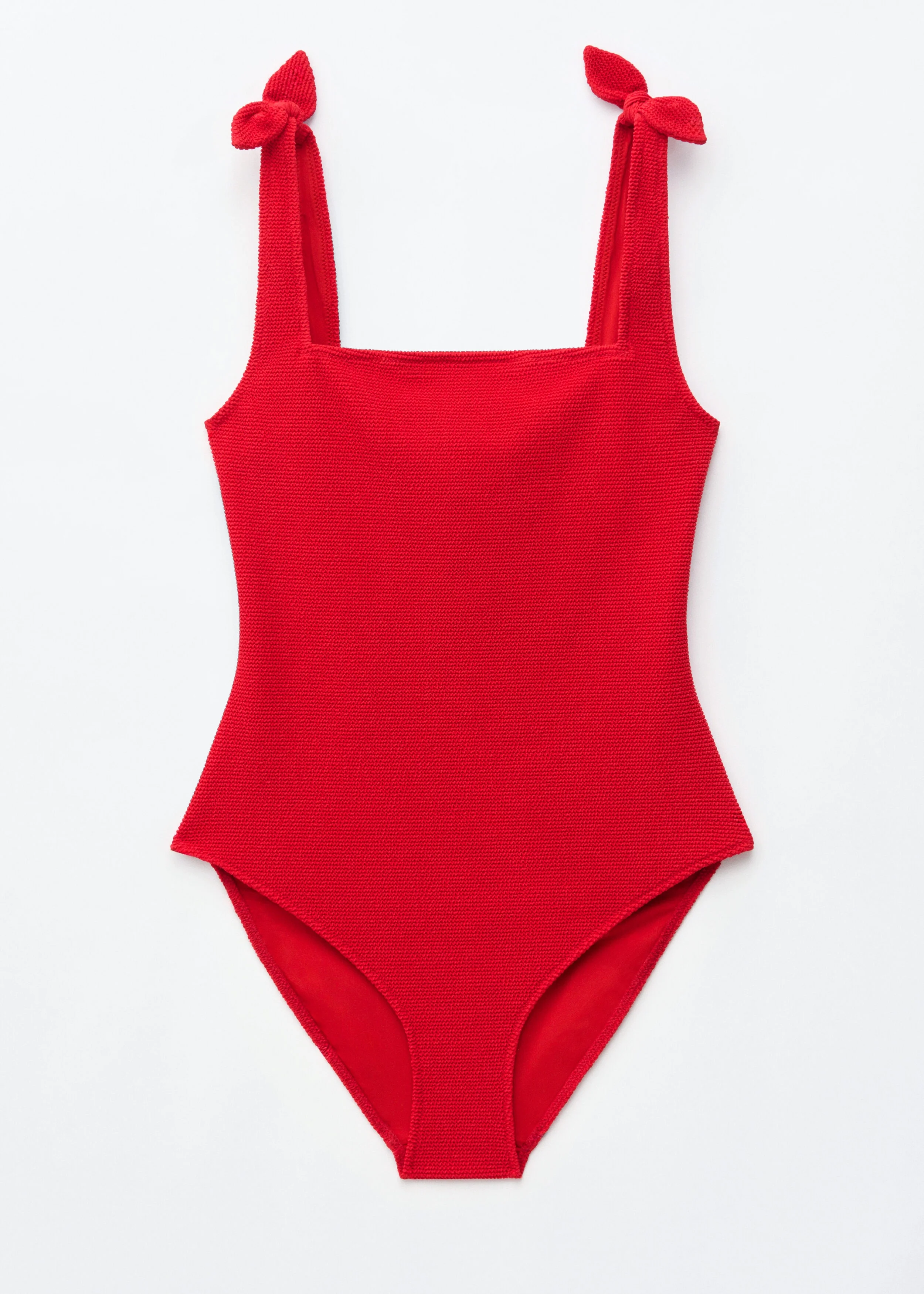 Textured Bow Tie Swimsuit - 1