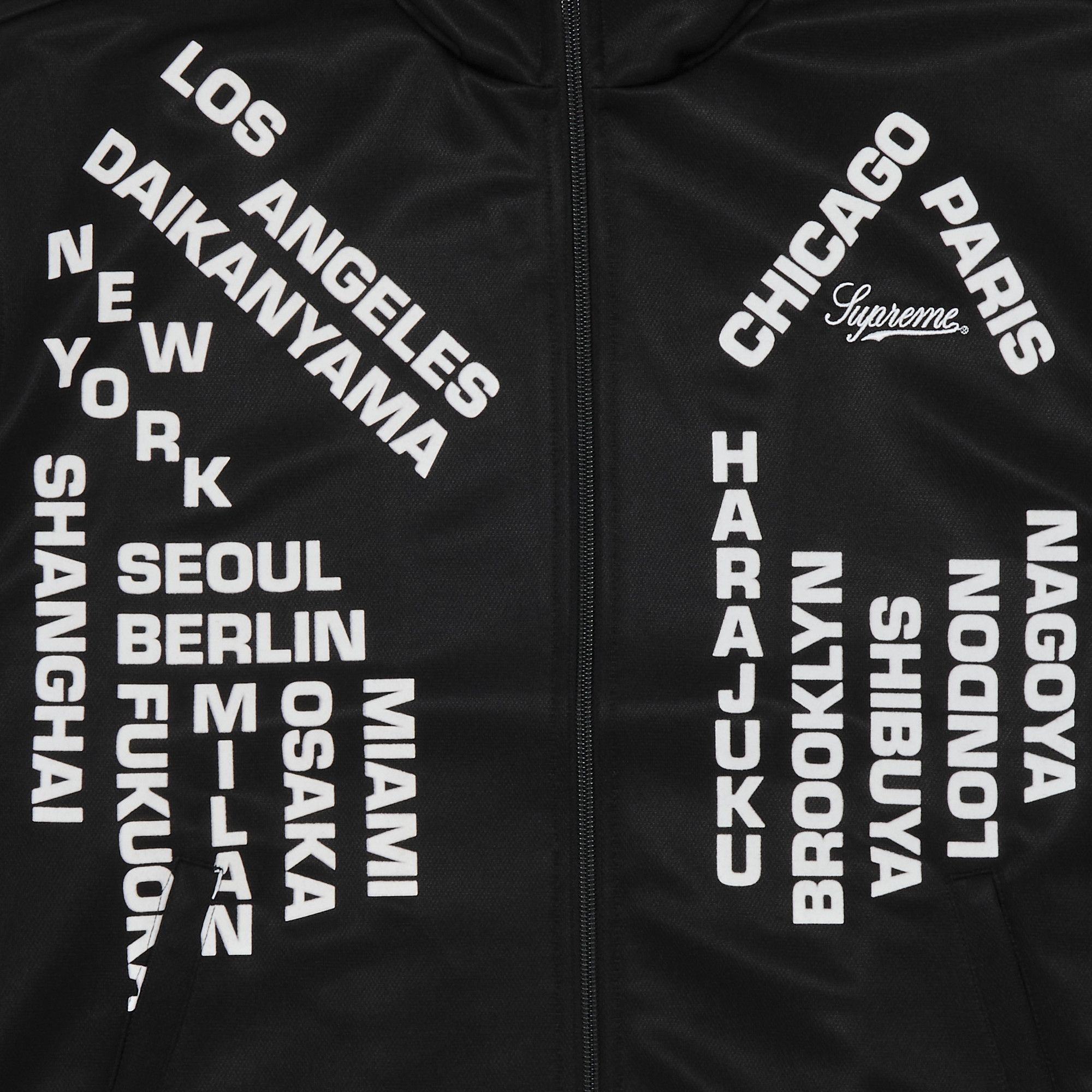 Supreme Worldwide Tricot Track Jacket 'Black' - 3