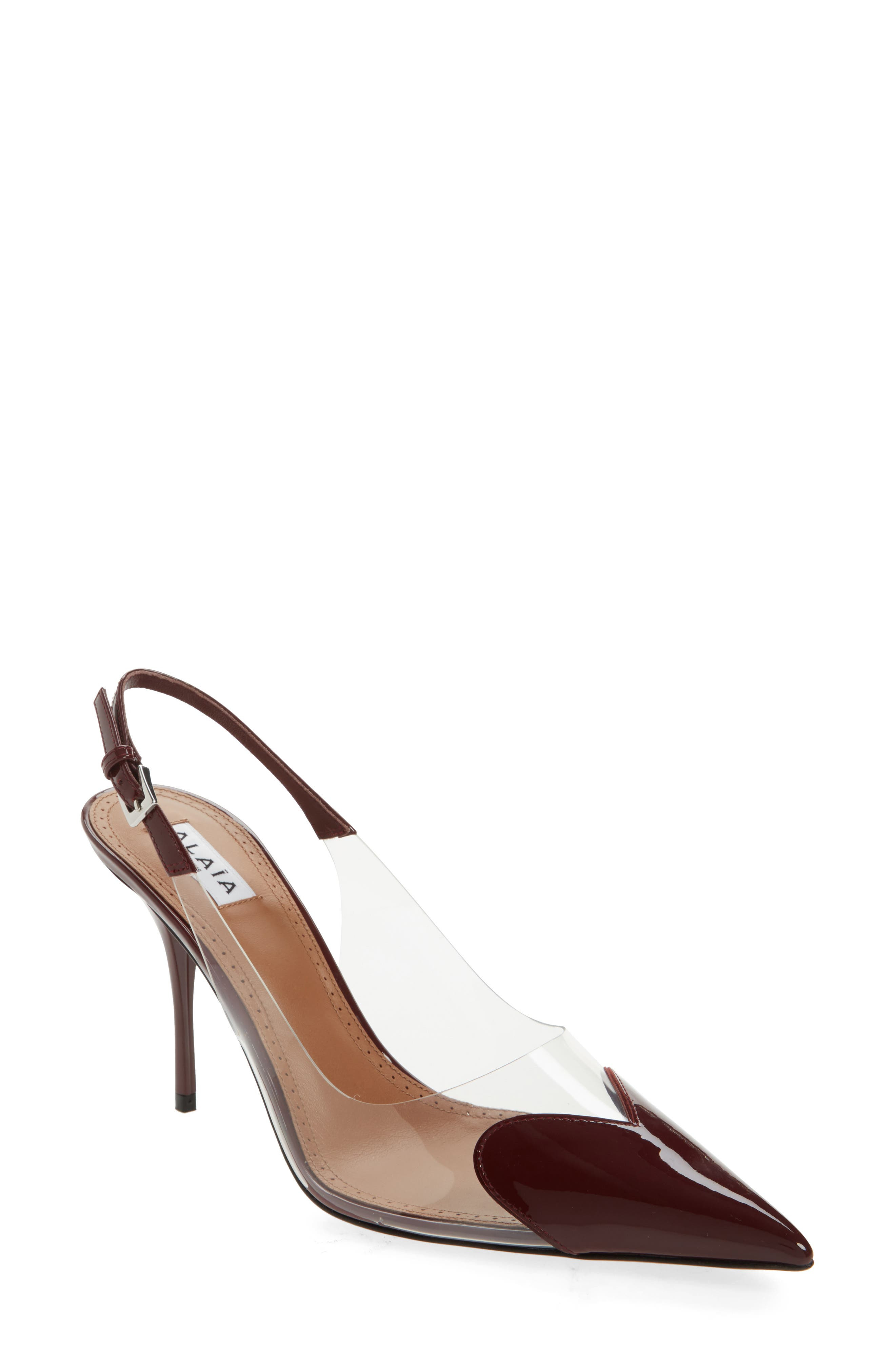 Alaïa Le Coeur Slingback Pump in Rouge Grenat at Nordstrom - 1