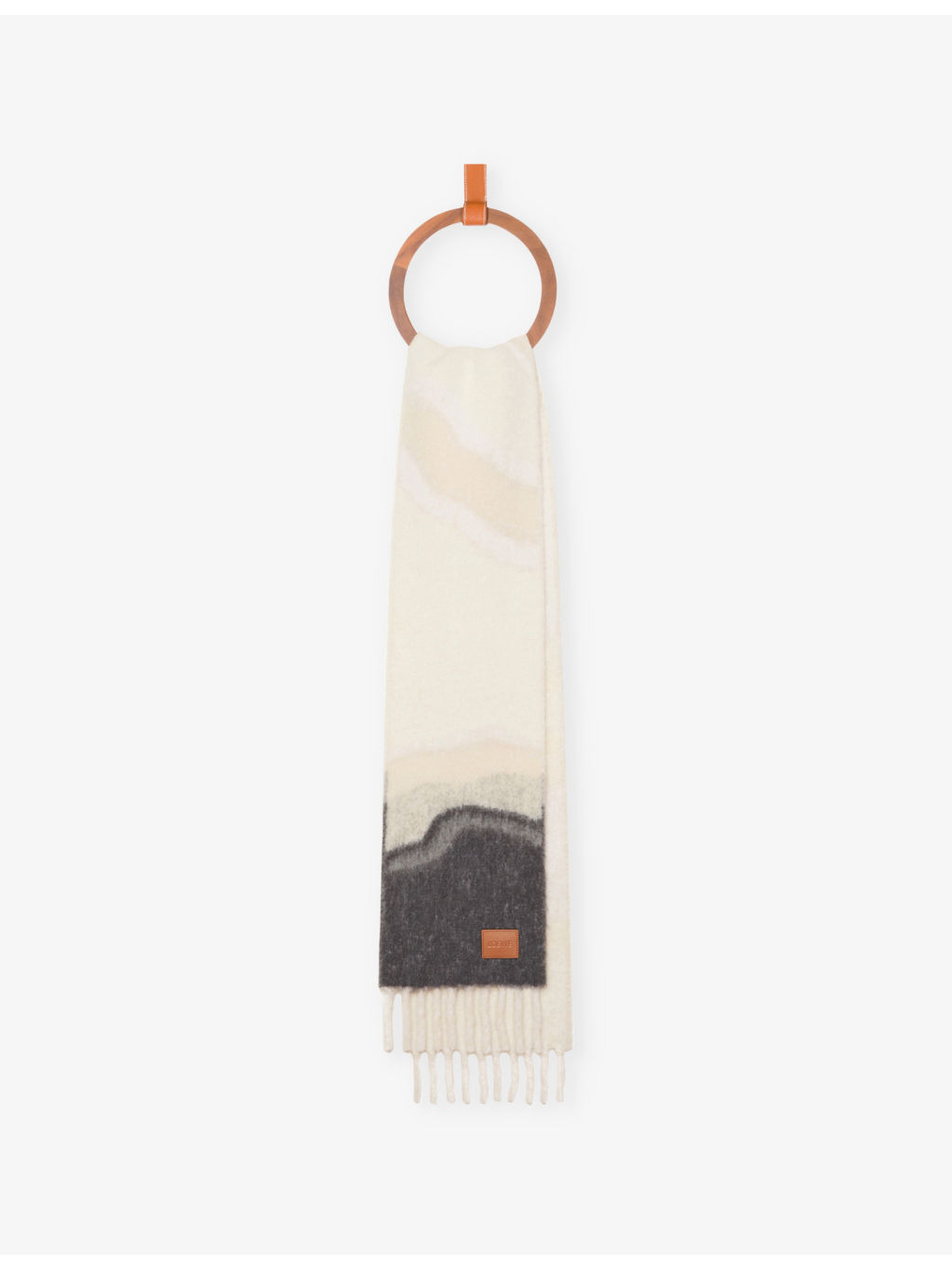 Jacquard-pattern alpaca and wool-blend scarf - 4