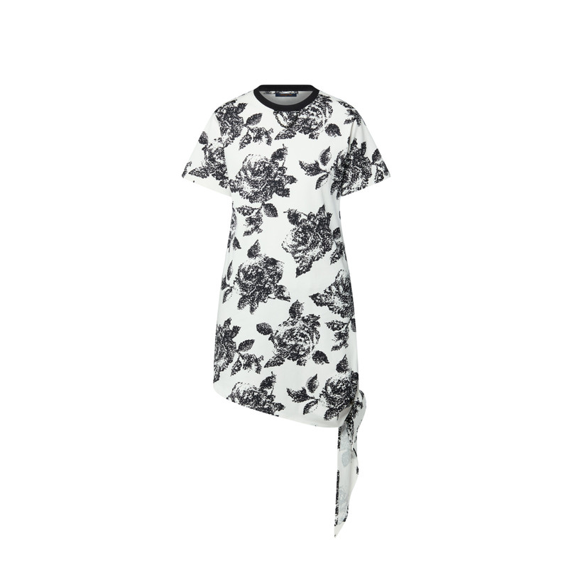 Floral Knotted T-Shirt Dress 1