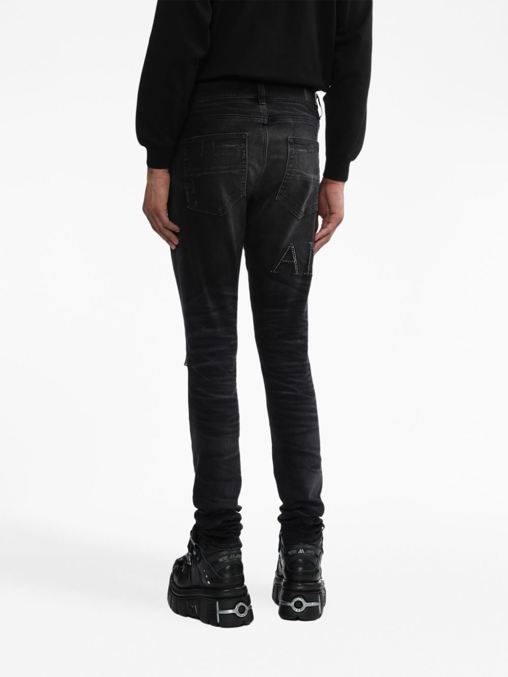 distressed skinny jeans - 4