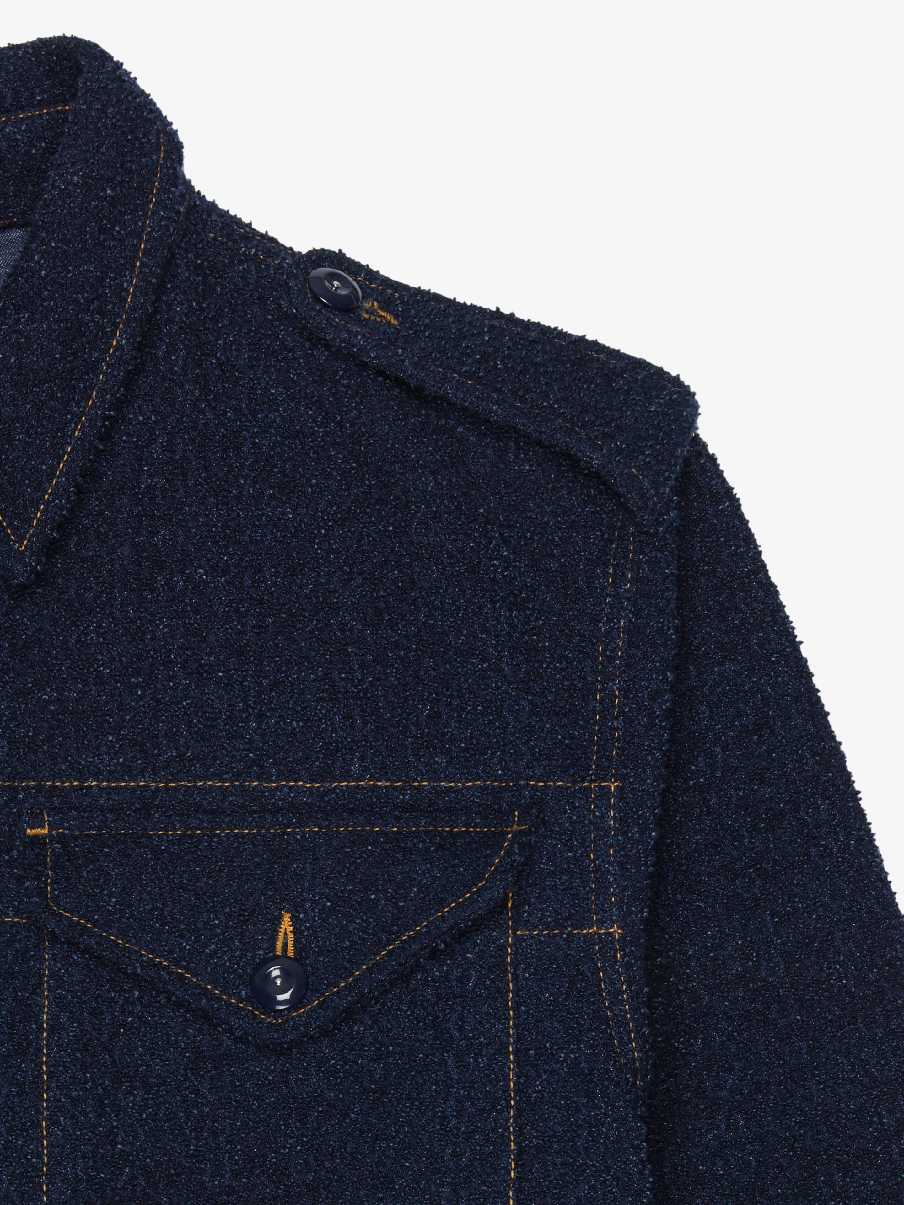 JACKET IN BOUCLE DENIM - 5