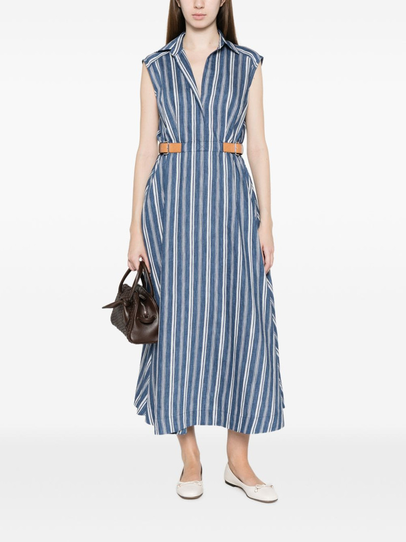 Sandro striped belt-detail maxi dress outlook