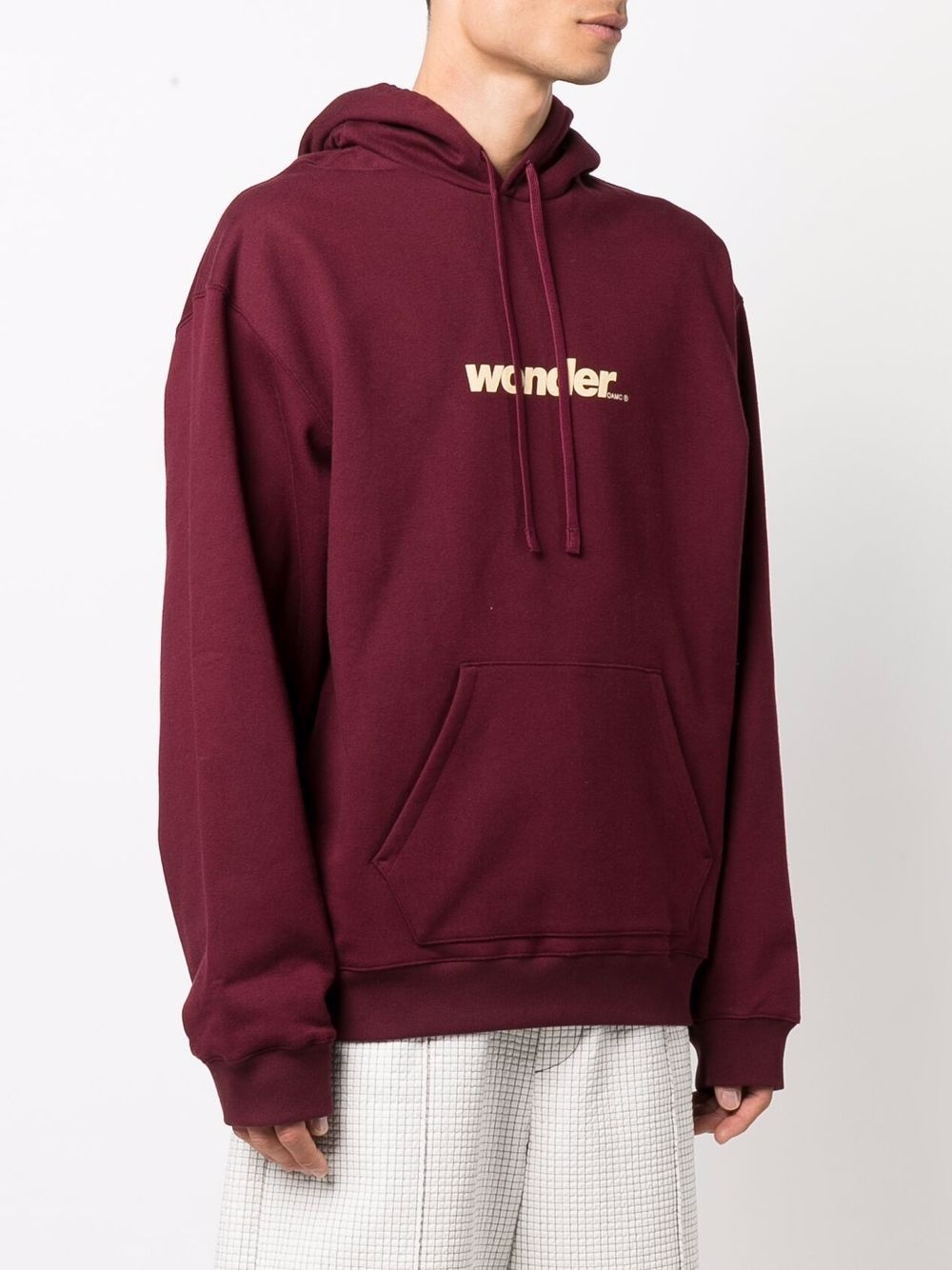 slogan-print cotton hoodie - 4