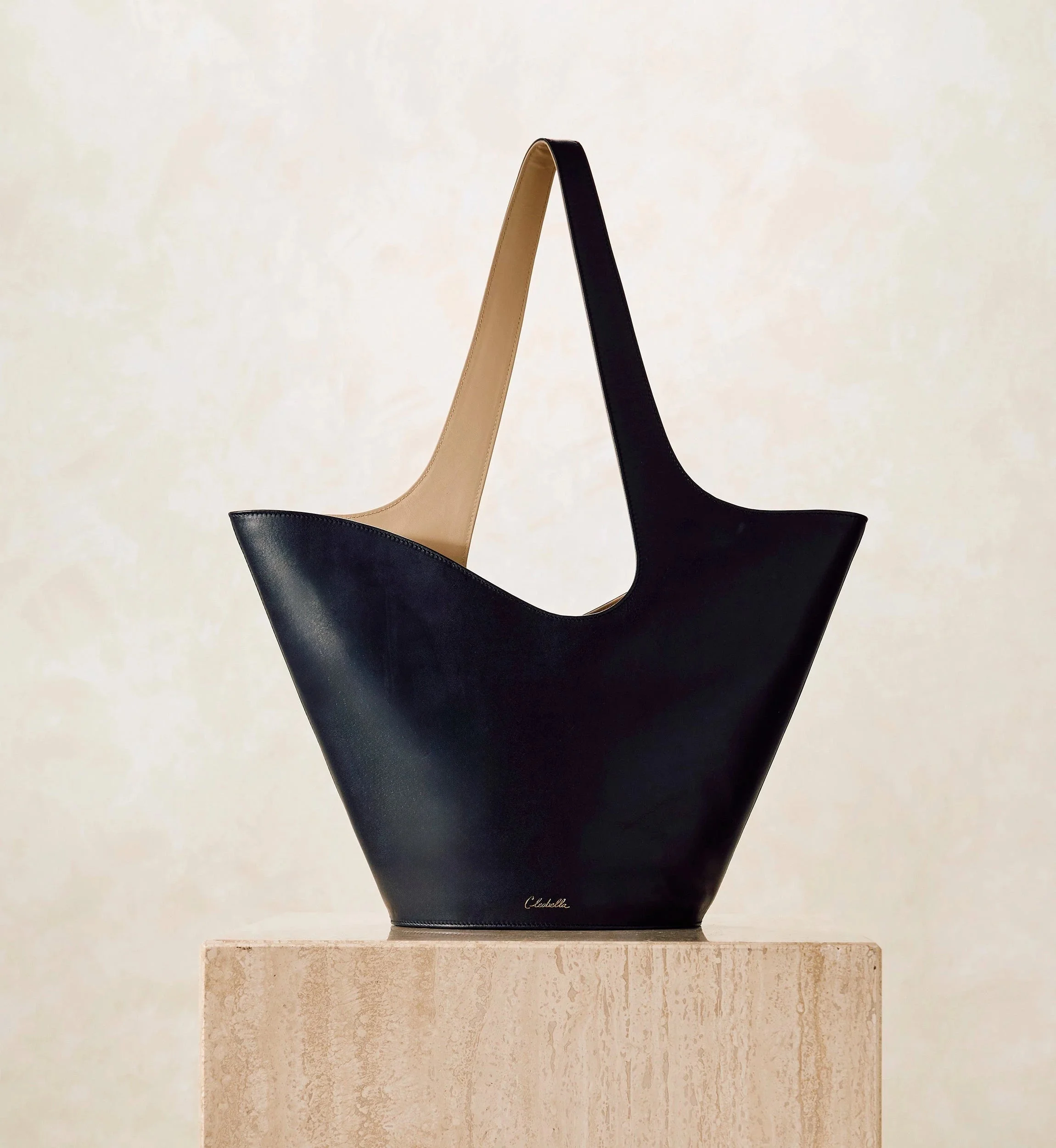 ASTRID TOTE BAG | BLACK & MOCCASIN - 1