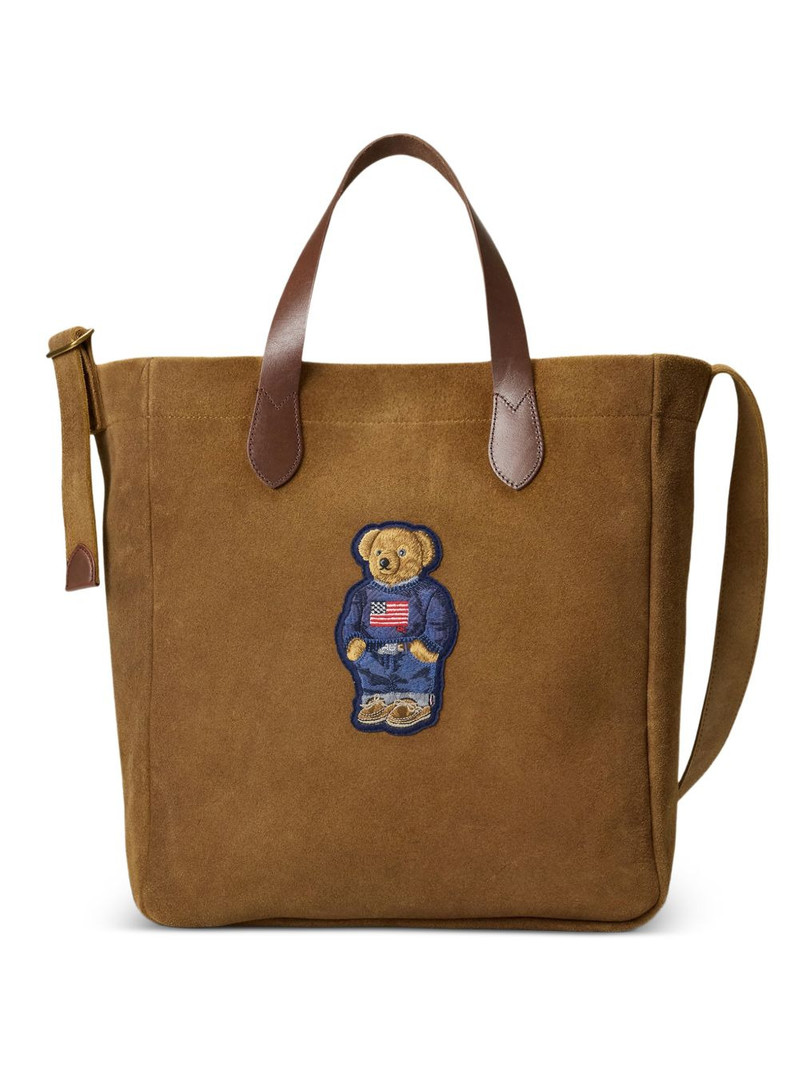 bear-embroidered tote bag 1