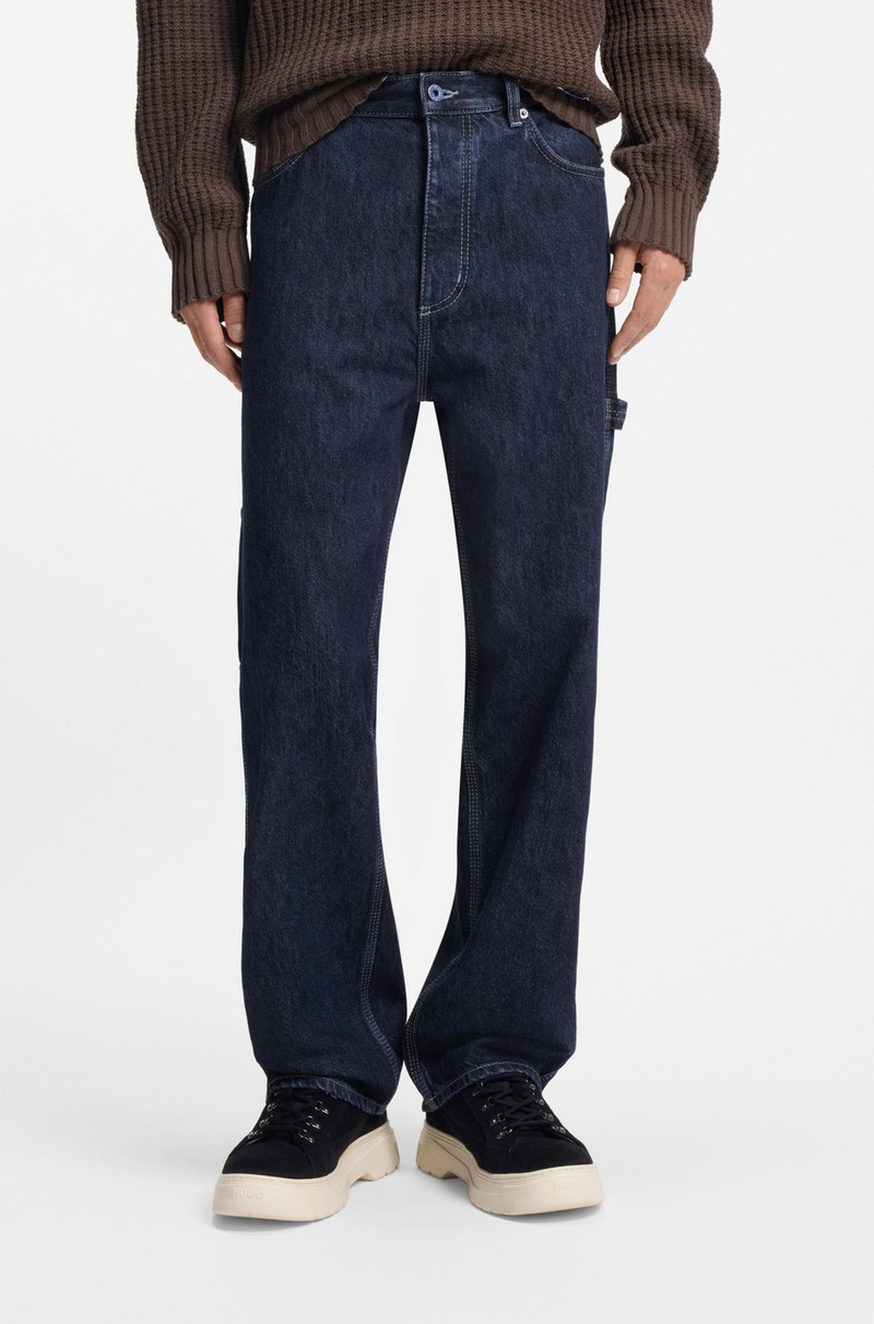 BAGGY-FIT JEANS IN DARK-BLUE DENIM 2