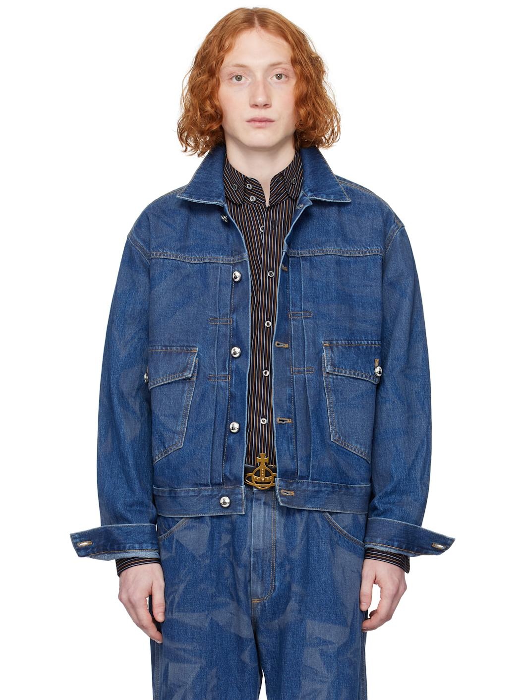 【送料&関税込】Vivienne Westwood Marlene Denim Jacket Vivienne Westwood Blue Marlene Denim Jacket | REVERSIBLE