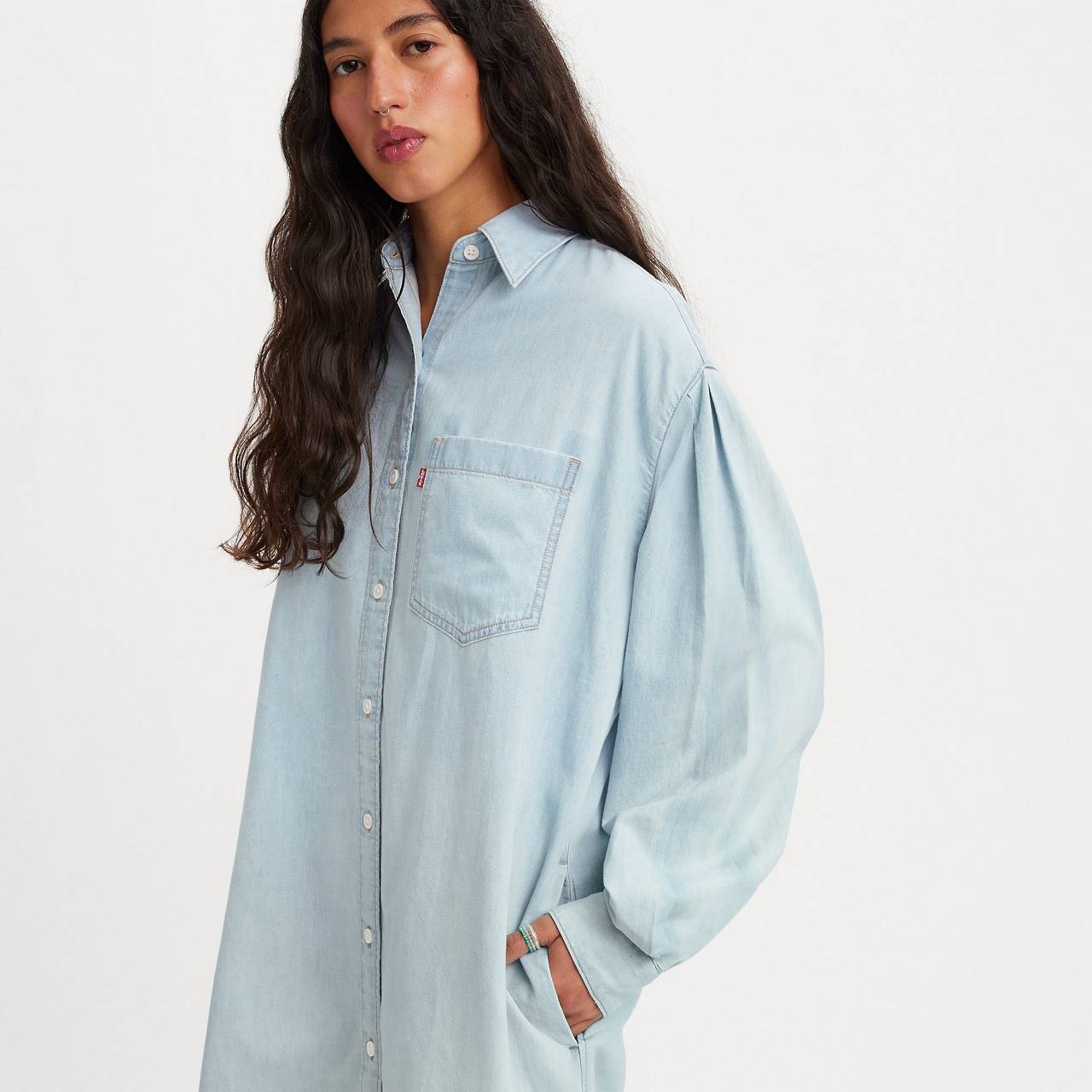 RHEA DENIM SHIRT DRESS - 4