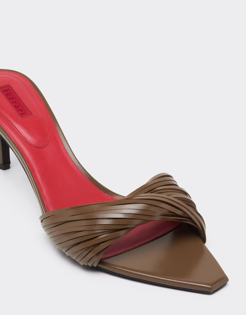 Leather Mules with Carved Fringes 5