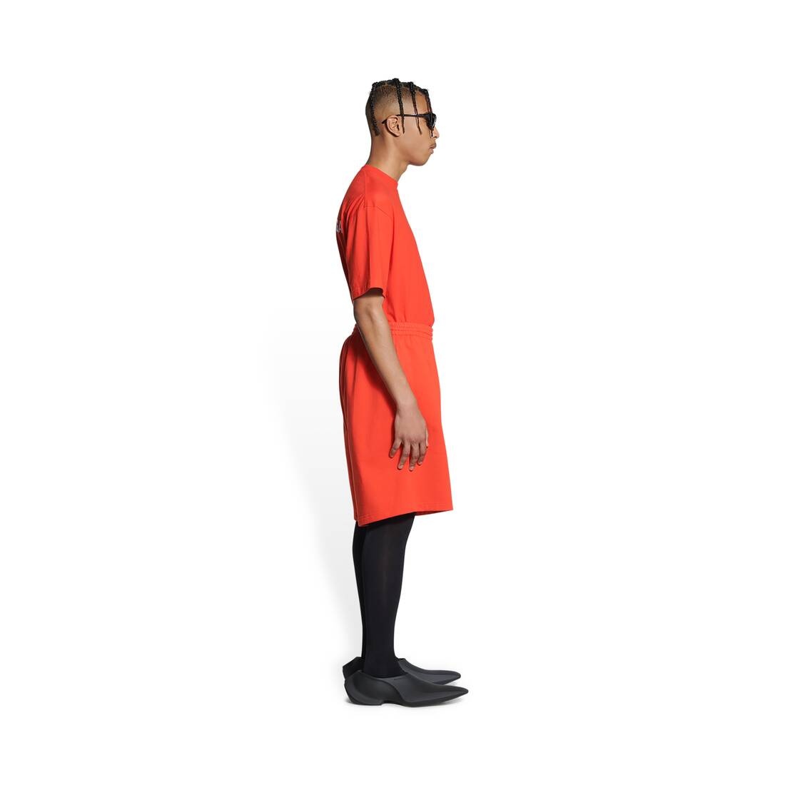 Women's Balenciaga Sweat Shorts in Red - 3