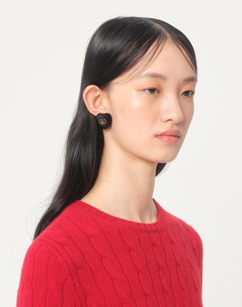 Valentino COEUR ROYAL EARRINGS IN METAL AND ENAMEL outlook