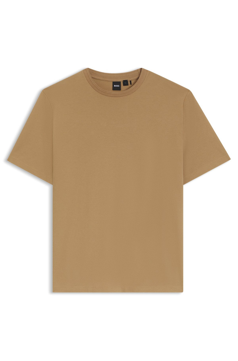 COTTON-BLEND T-SHIRT WITH BUBBLE-JACQUARD STRUCTURE 1