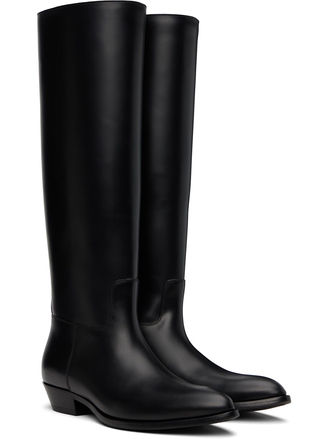 Black Western Tall Boots - 4