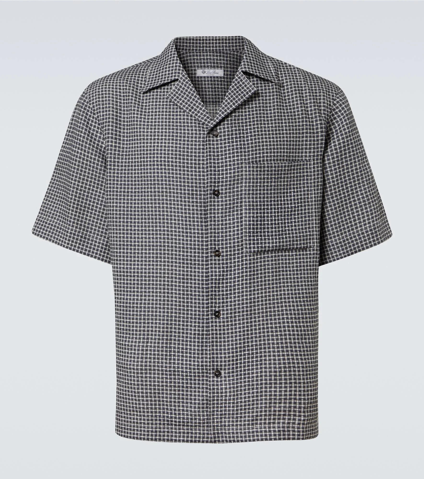 Checked linen shirt - 1