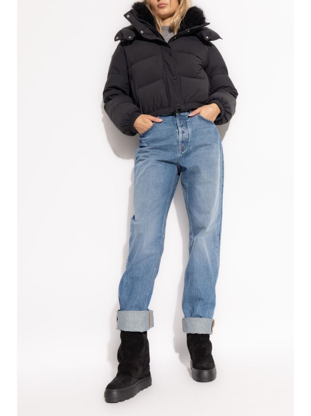 high-neck puffer jacket - 2