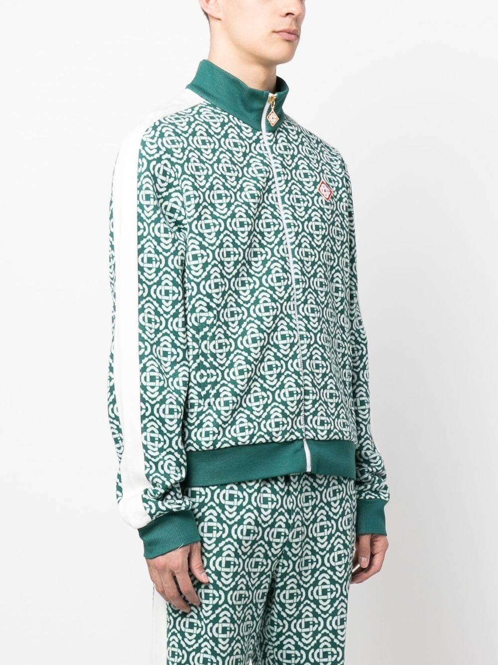 monogram-jacquard track jacket - 3