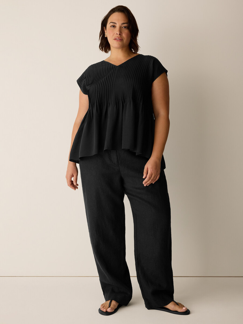 Silk Crepe de Chine V-Neck Top 6