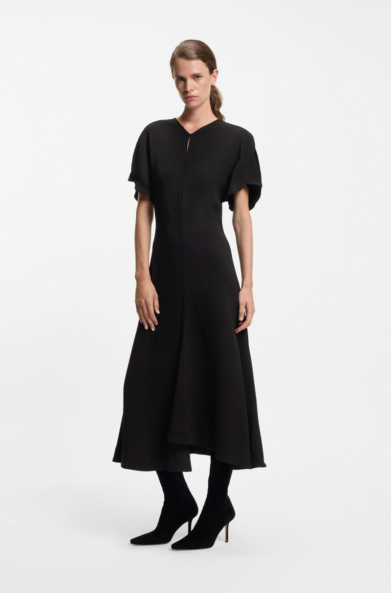 KEYHOLE-NECKLINE DRESS IN SOFT CREPE 3