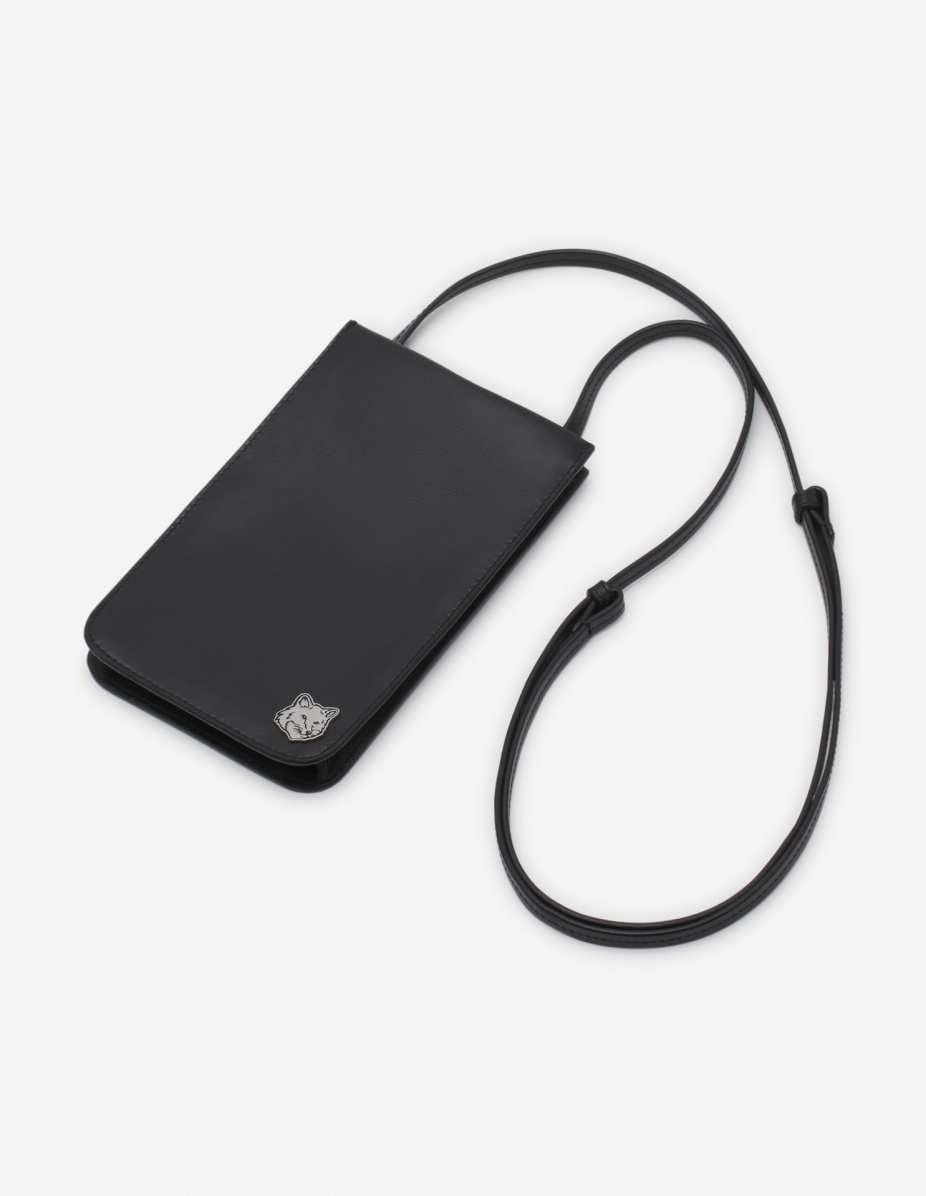 MAISON KITSUNE｜CROSSBAGS (FOX HEAD NECK POUCH (MM05340L Maison Kitsuné FOX HEAD NECK POUCH | REVERSIBLE