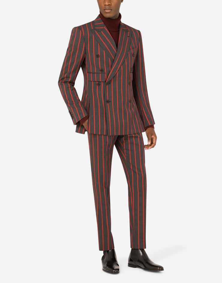 Double-breasted pinstripe wool Sicilia-fit suit - 9