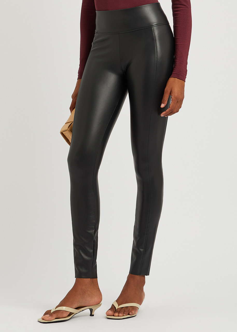 Edie black vegan leather leggings - 2