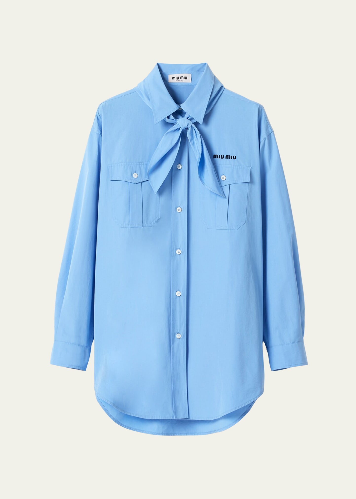 Neck-Tie Button-Down Shirt - 1