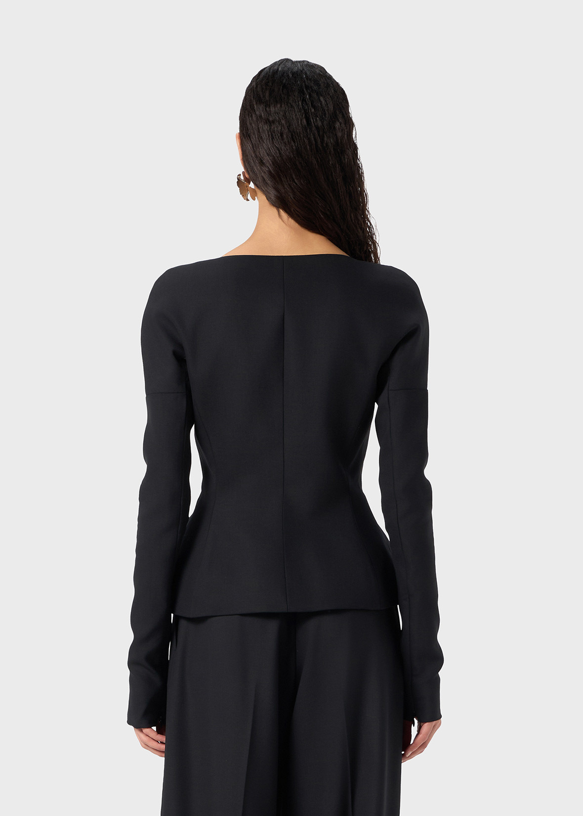 TWILL JACKET WITH GEM BUTTONS - 4