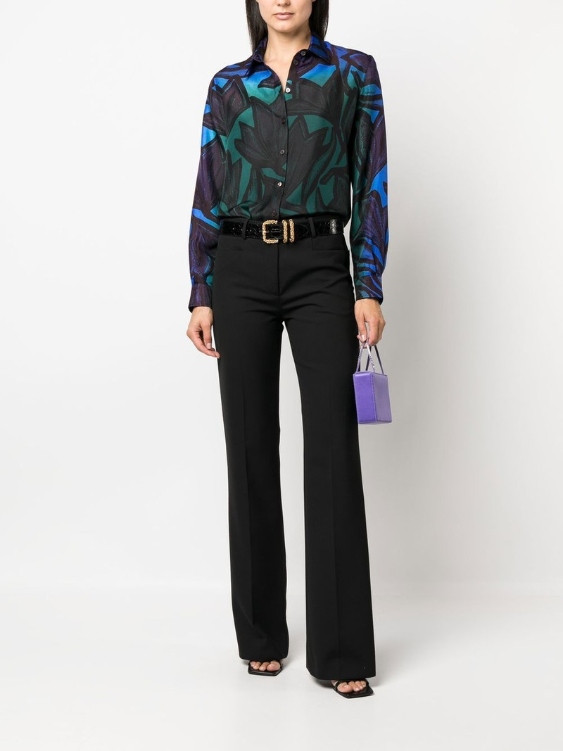 FERRAGAMO graphic-print silk shirt outlook