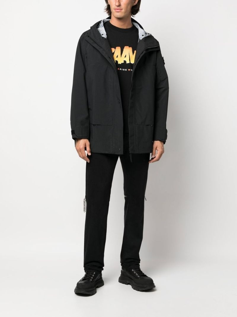 Stone Island Shadow Project logo-patch sleeve detail jacket outlook