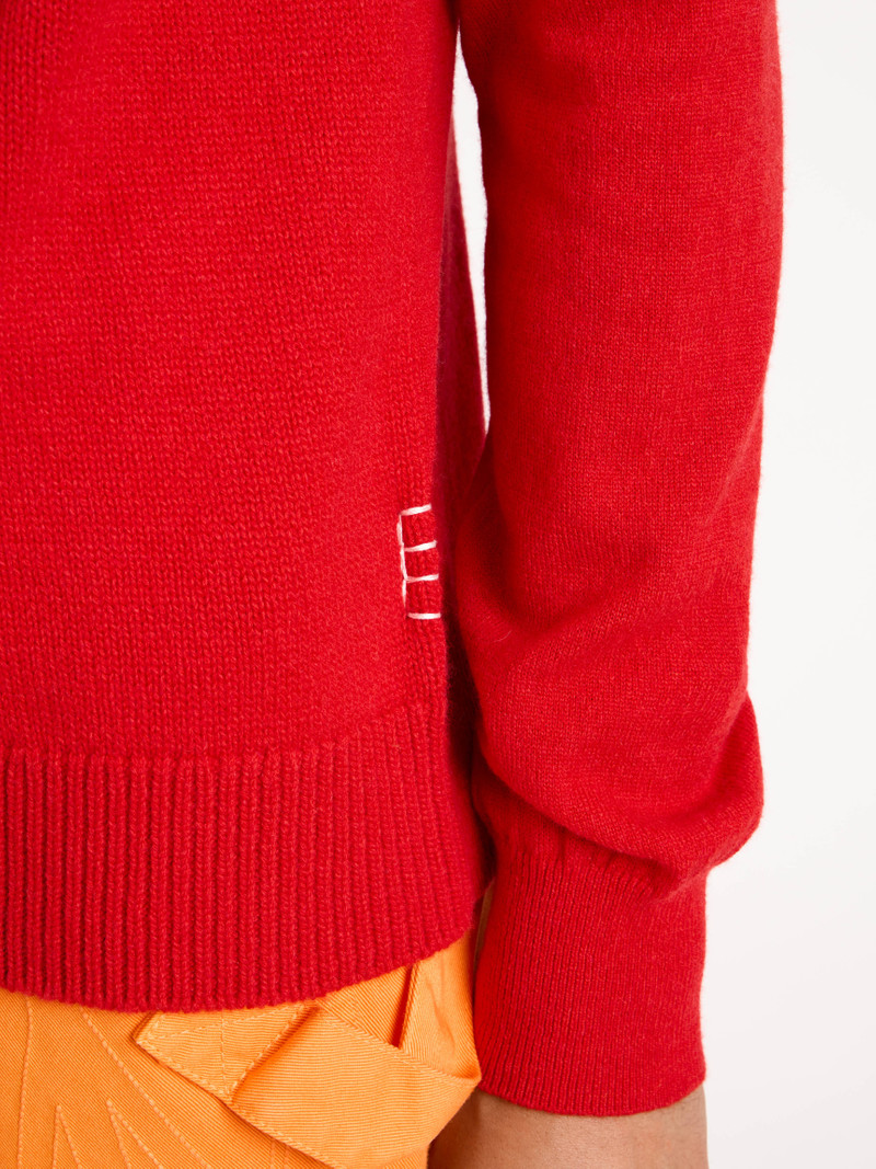 MENS RAGLAN JUMPER IN RED 4