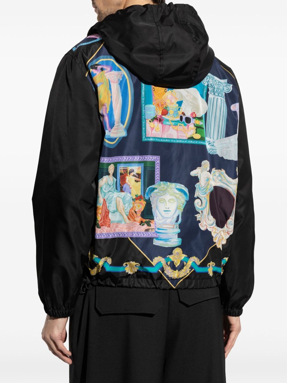 statue-print track jacket - 4