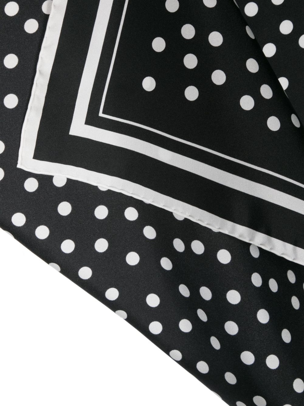 polka-dot silk scarf - 3