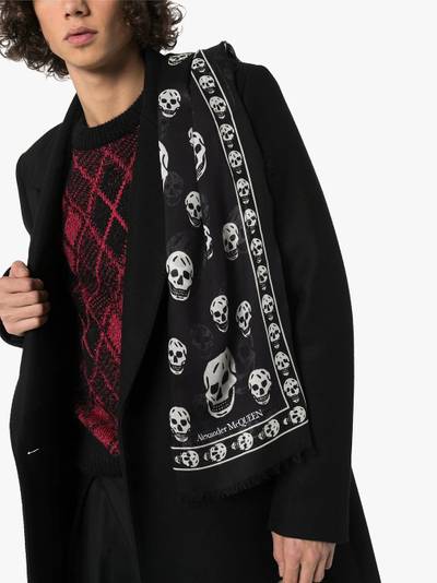 Alexander McQueen skull print scarf outlook