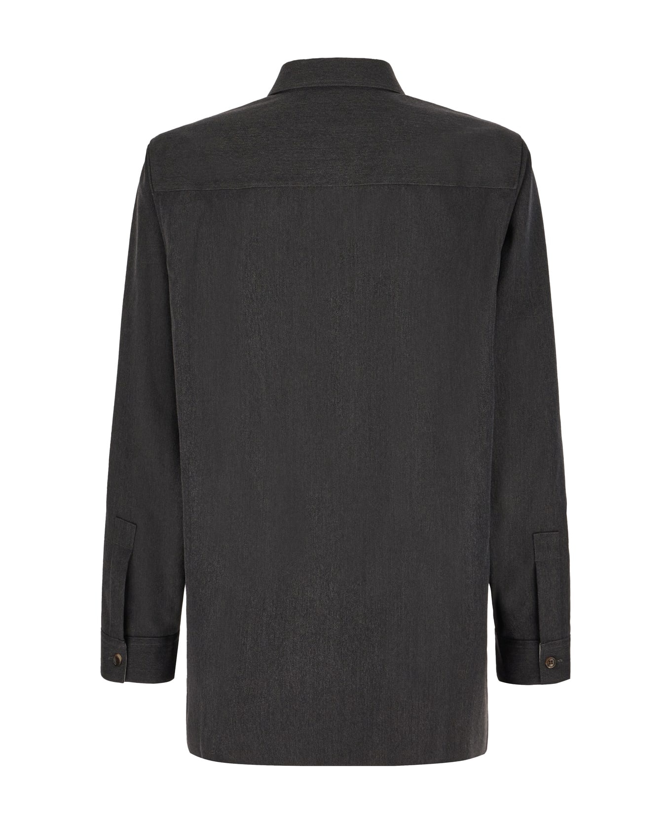 Dark Grey Wool Shirt - 2