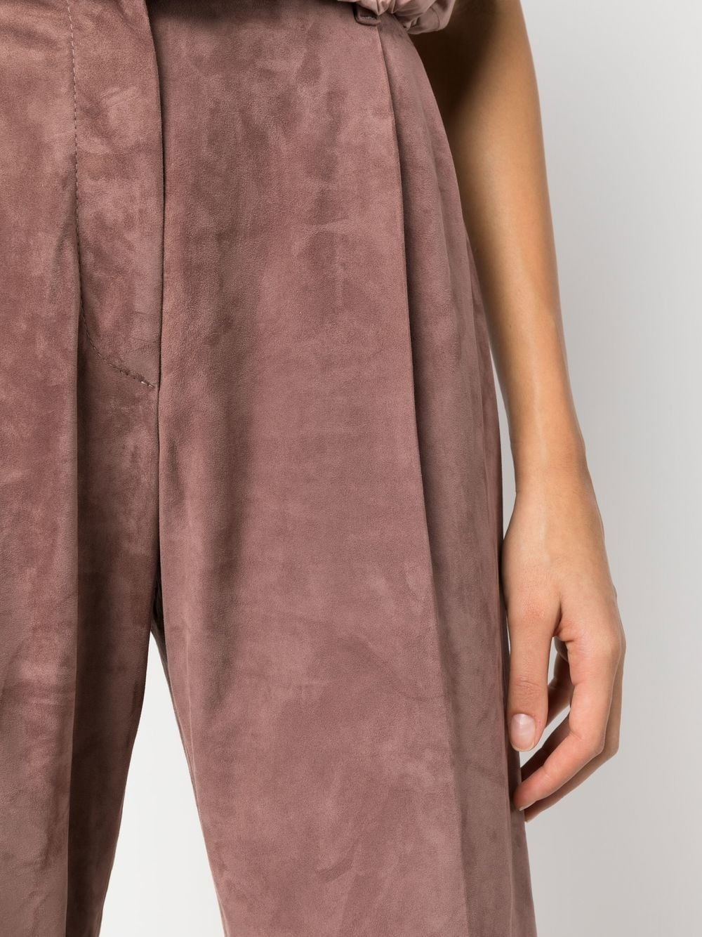 loose leather trousers - 5