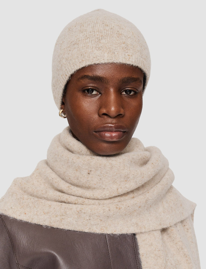 JOSEPH Alpaca Tweed Knit Hat outlook