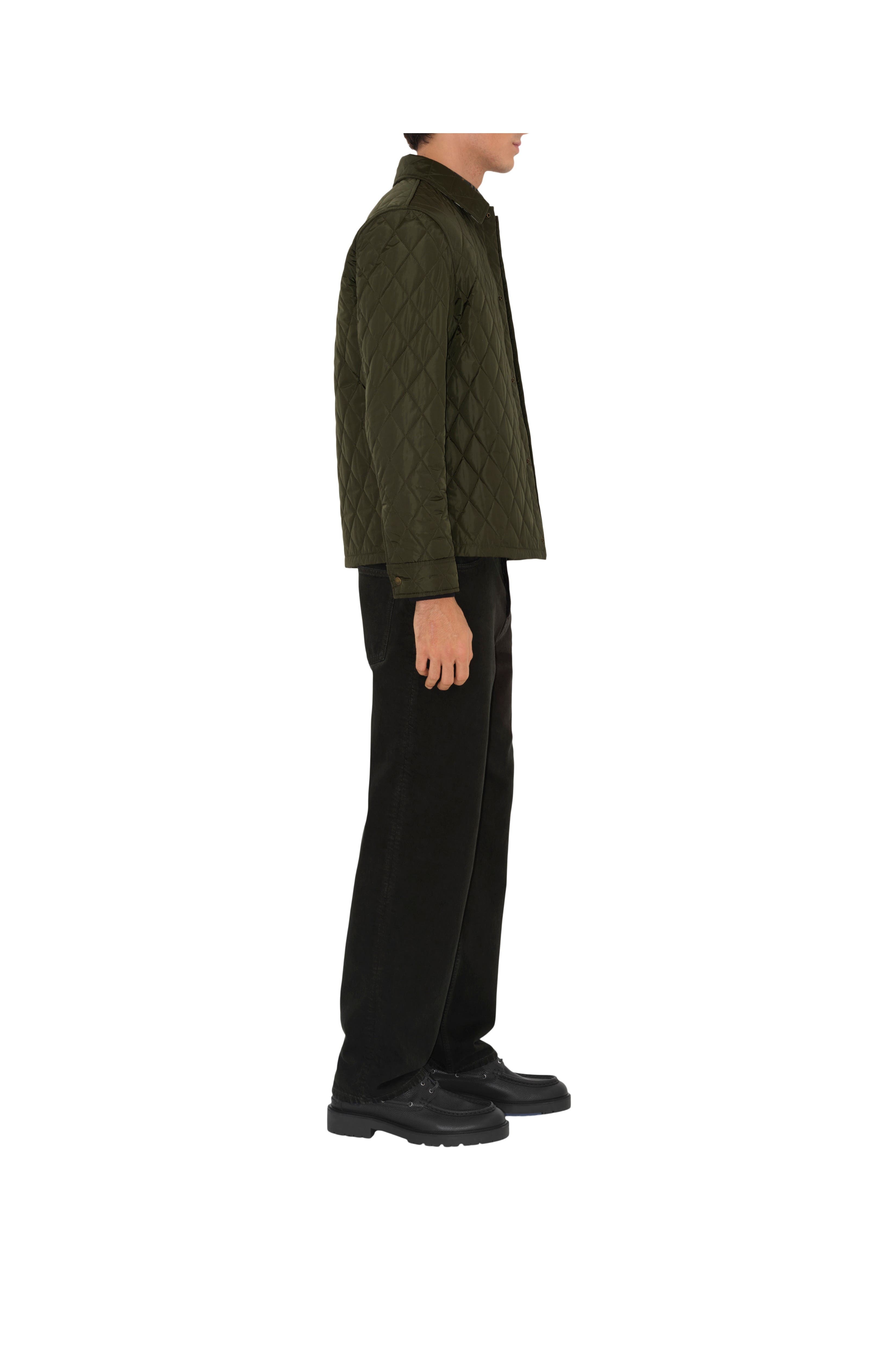burberry Quilted Nylon Overshirt in Shale at Nordstrom - 3