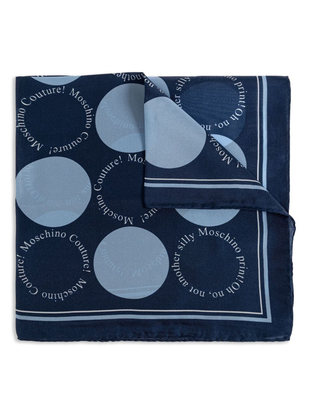 circle-print silk scarf - 1