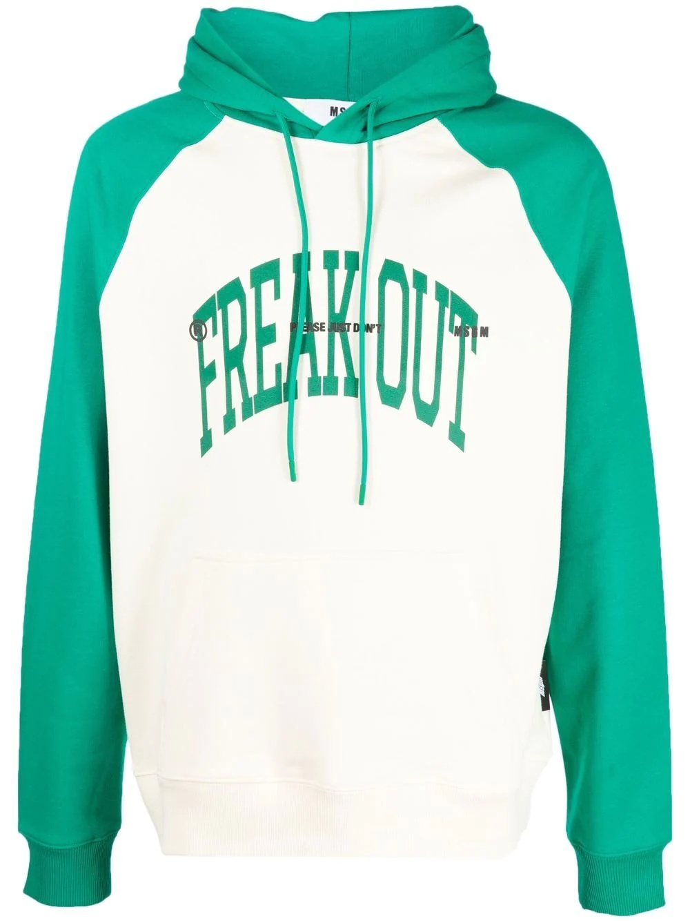 slogan-print drawstring hoodie - 1